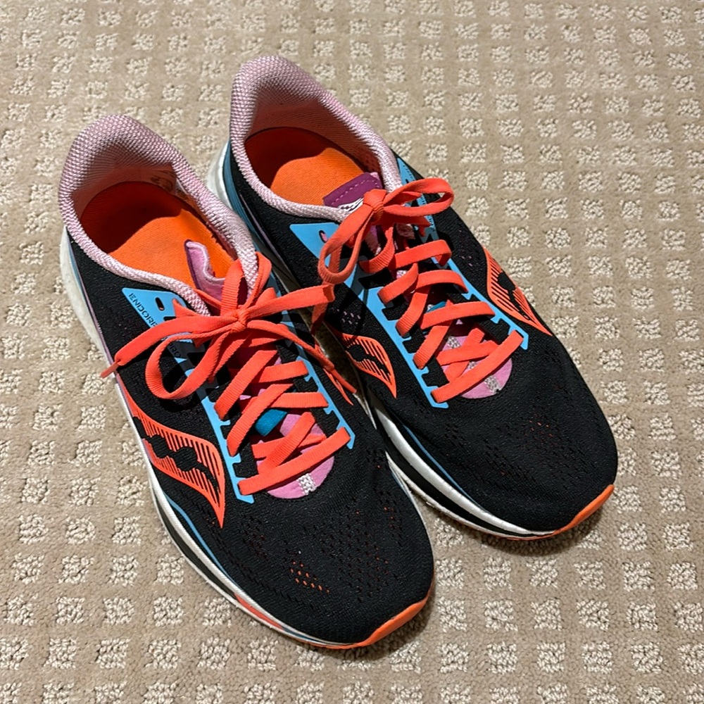 Saucony Black and Orange Women's Sneakers